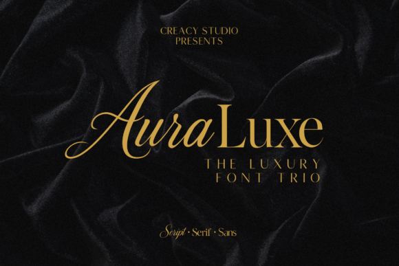 Auraluxe Trio: A Premium Typeface for Elegant Branding