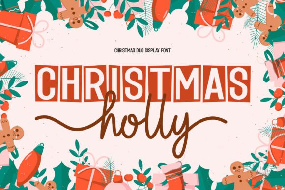 Christmas Holly Duo: A Festive Display Font for Brands