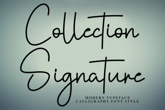 Collection Signature: A Script Font for Editorial Design