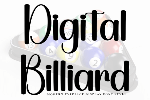 Digital Billiard Typeface for Festive Campaigns