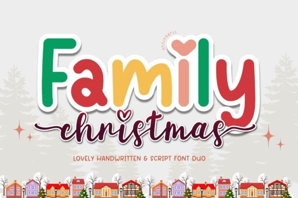 Family Christmas Duo: A Festive Font for Branding