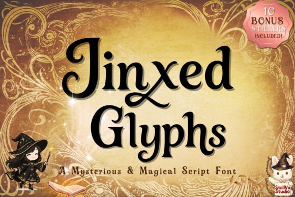 Jinxed Glyphs: A Serif Font for Magical Branding