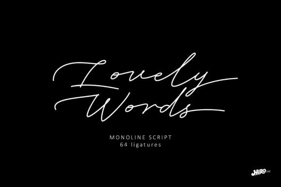 Lovely Words Font for Modern Web Design