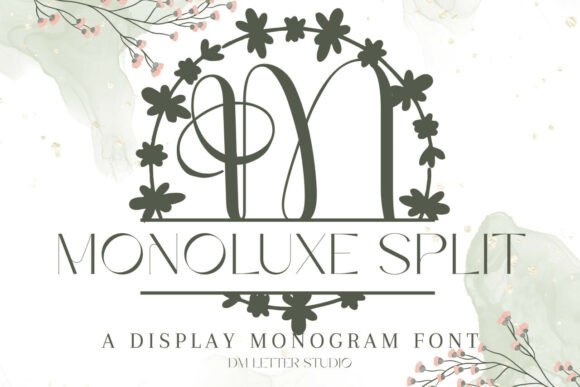 Monoluxe Split Monogram Font for Makers