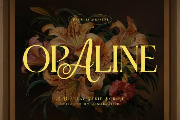 Opaline Typeface: Elegant Serif Script for Branding