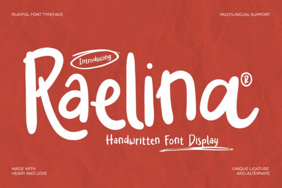 Raelina Regular: A Playful Handwritten Font for Web Design