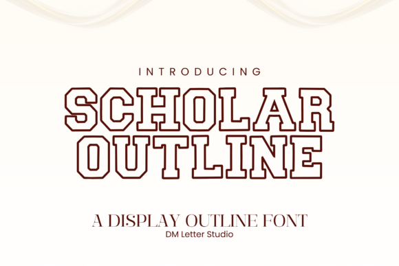 Scholar Block Outline: The Bold Display Font for Marketers