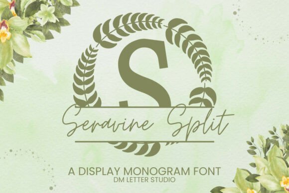 Seravine Split Monogram Font for Makers