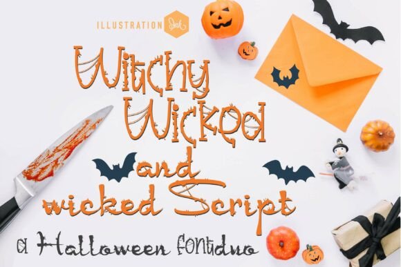 Witchy Wicked Duo: A Spooky Typeface for Business Branding